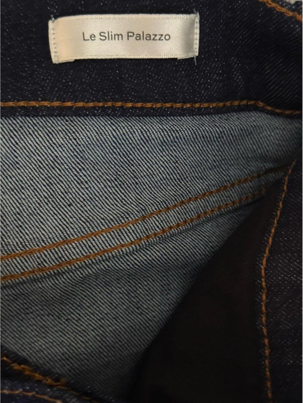 NWT FRAME Le Slim Palazzo Jeans Size 30 High Rise Wide Leg Dark Rinse MSRP $298 - Picture 7 of 8